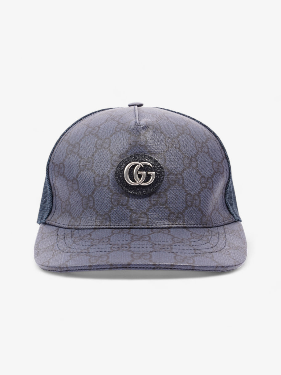 Gucci GG Baseball Cap GG Supreme / Navy Blue Cotton Large Image 1