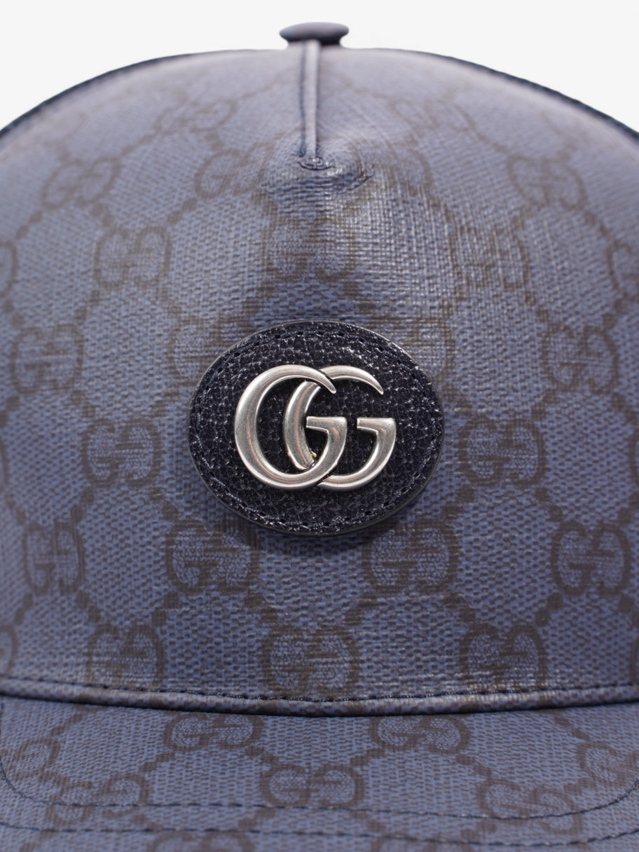 Gucci GG Baseball Cap GG Supreme / Navy Blue Cotton Large Image 2