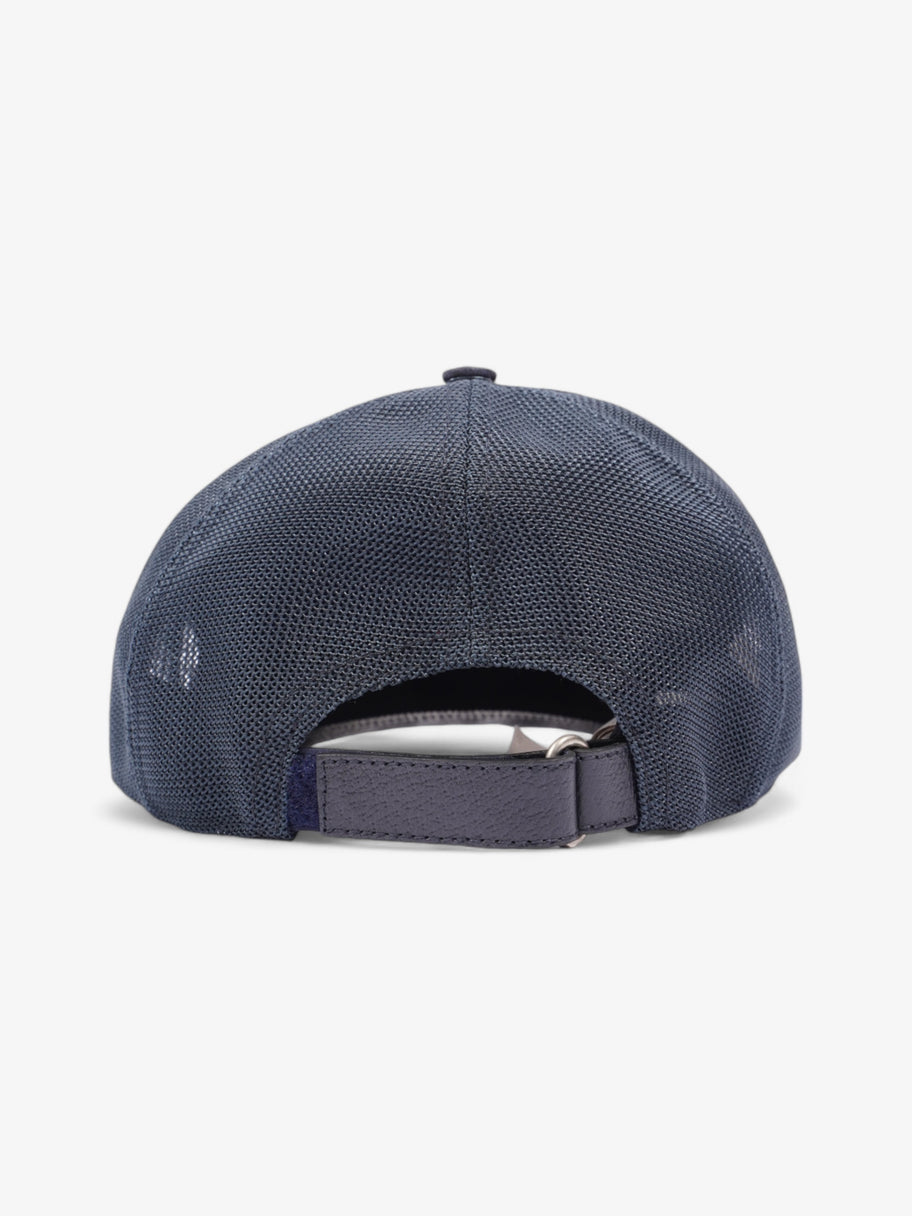 Gucci GG Baseball Cap GG Supreme / Navy Blue Cotton Large Image 4