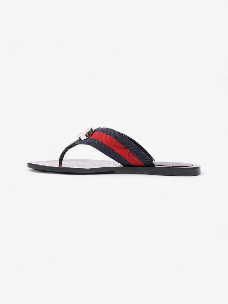 Gucci Web Stripe Thong Sandals Black / Red / Blue Canvas EU 36 UK 3 Image 3