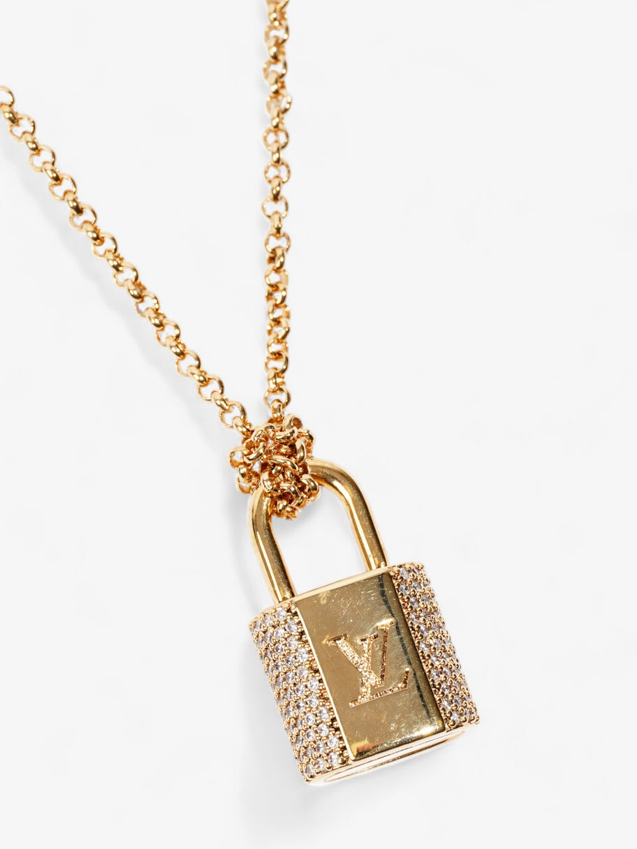 Louis Vuitton LV Padlock Necklace Gold Base Metal Image 3