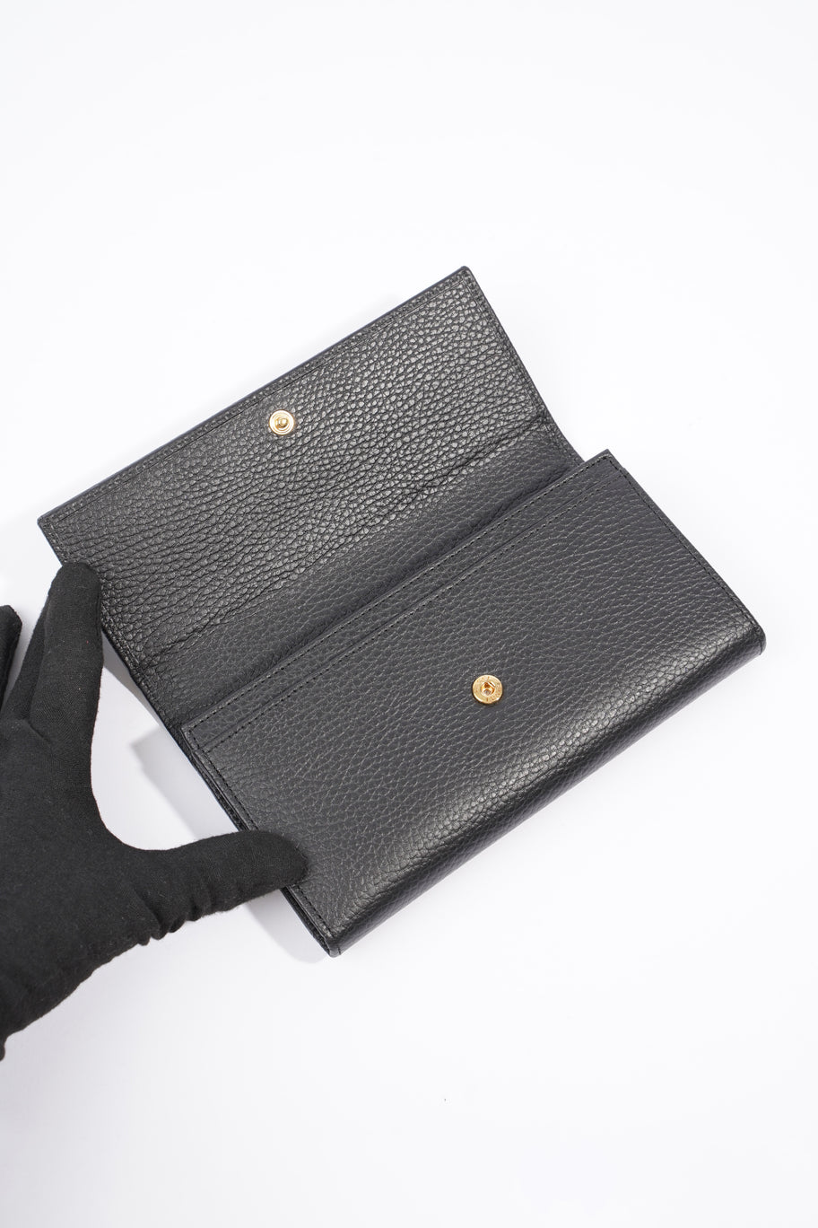 GG Marmont Long Wallet Black Calfskin Leather Image 6