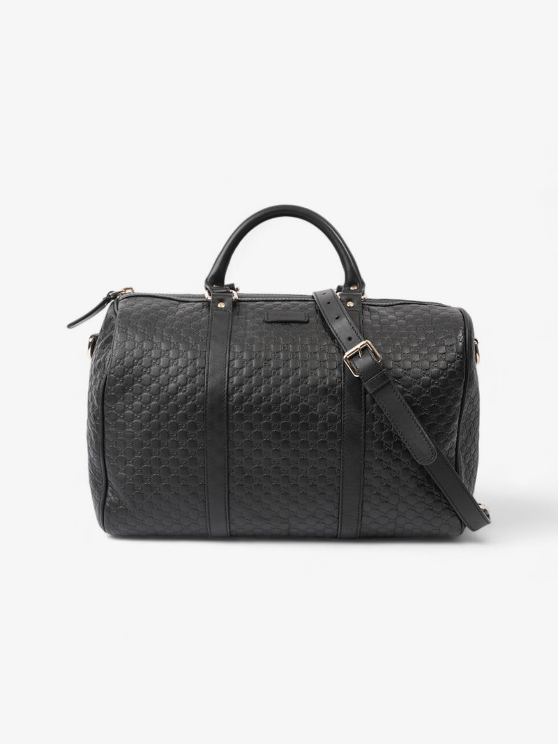  Gucci Boston Bag Black Guccissima Leather