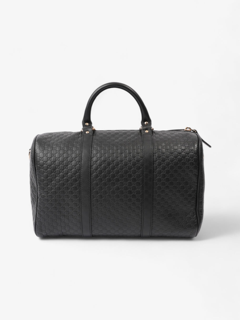 Gucci Boston Bag Black Guccissima Leather Image 4