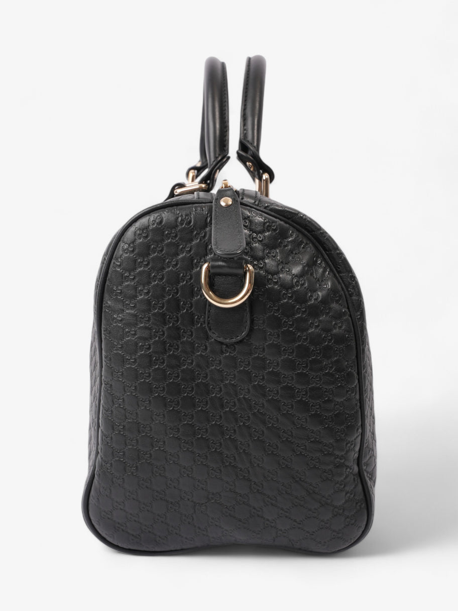 Gucci Boston Bag Black Guccissima Leather Image 5