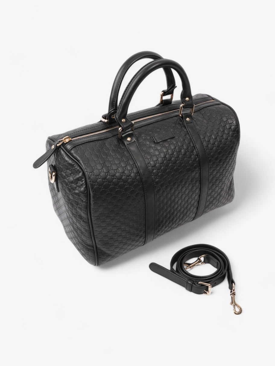 Gucci Boston Bag Black Guccissima Leather Image 7