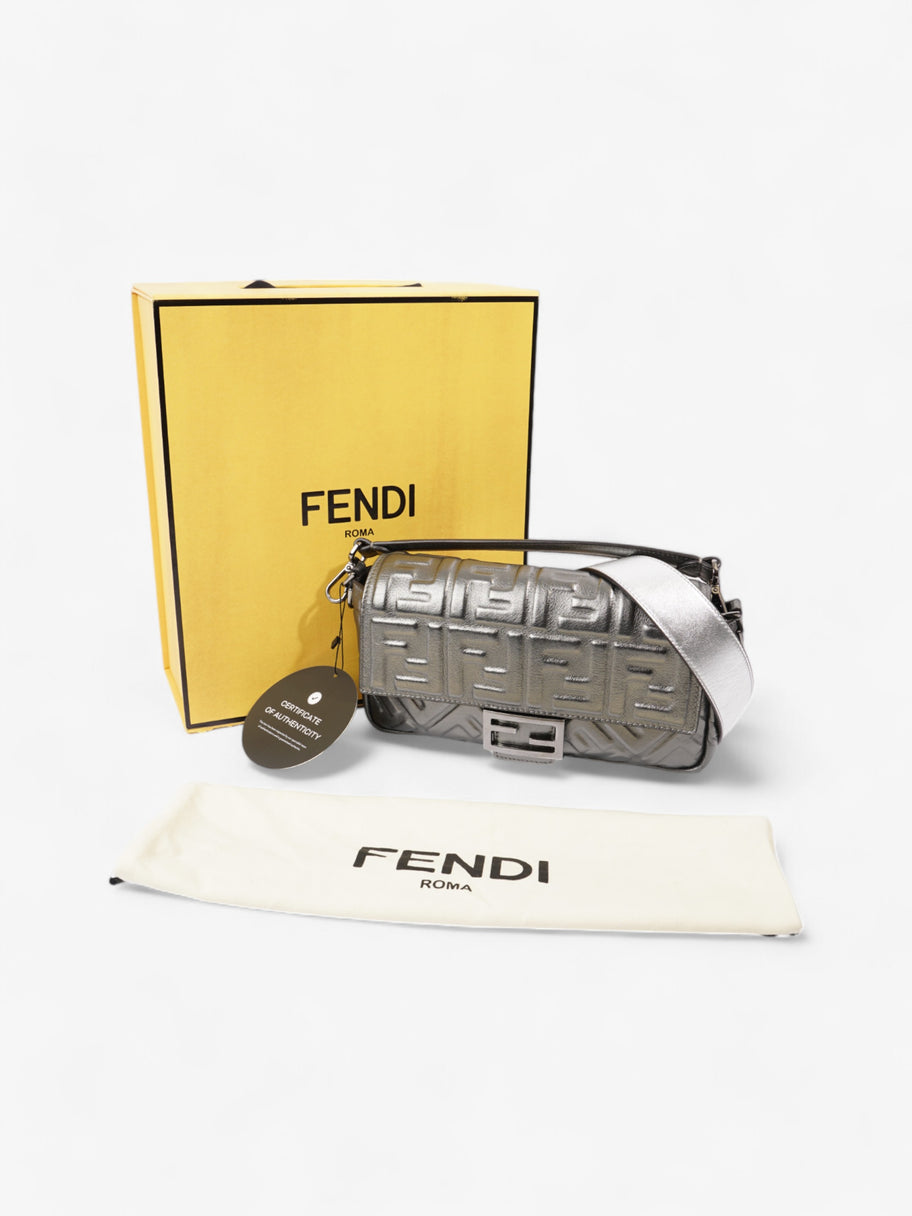 Fendi Baguette Metallic Lambskin Leather Medium Image 10