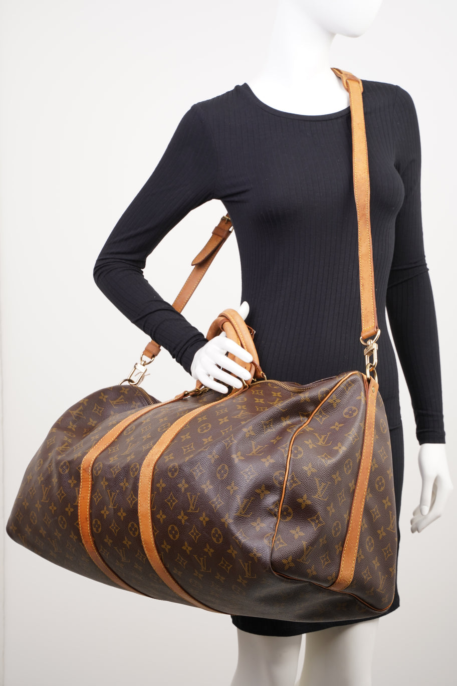 Keepall Bandouiliere Brown / Monogram Coated Canvas 55 Image 2