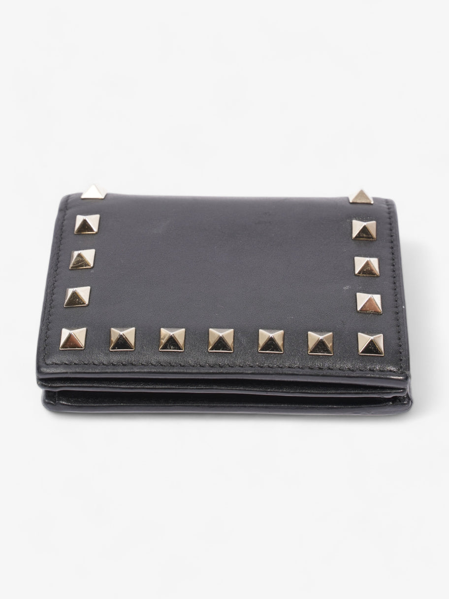 Compact Wallet Black Leather Image 6