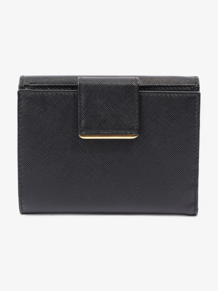 Prada Compact Wallet Black Saffiano Leather Image 3