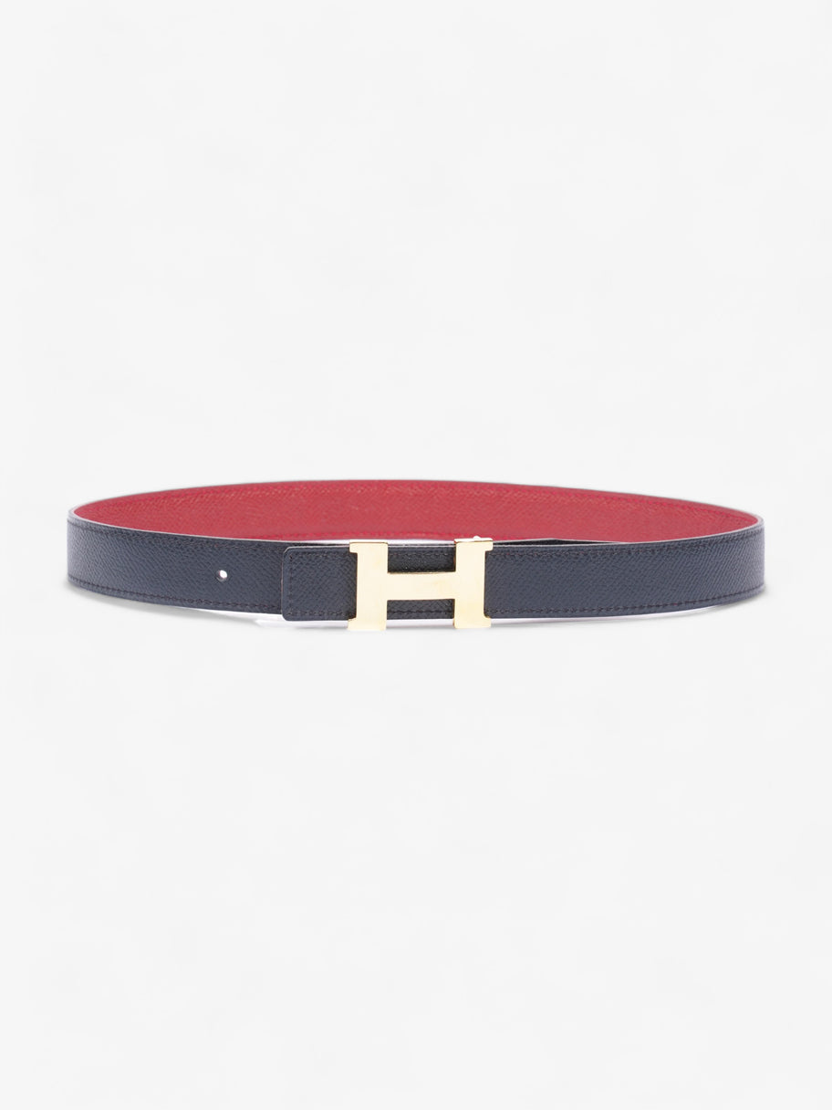 Constance H Belt Navy / Red Leather 75cm 30