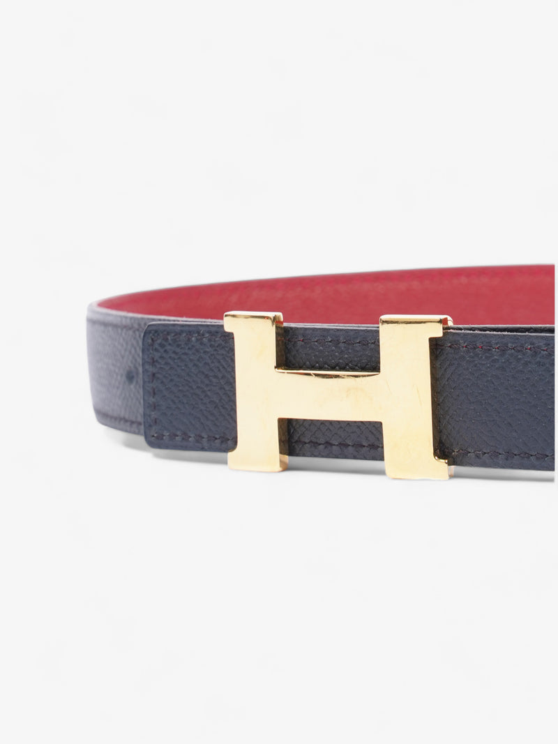  Constance H Belt Black / Red Leather 75cm 30
