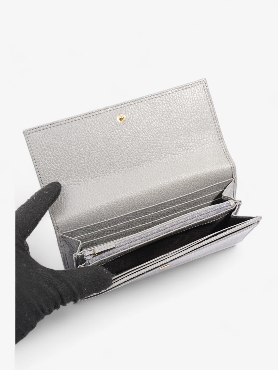 Marmont Long Wallet Grey Leather Image 7