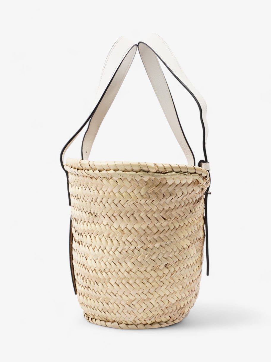 Basket Bag Natural / White Raffia Medium Image 3