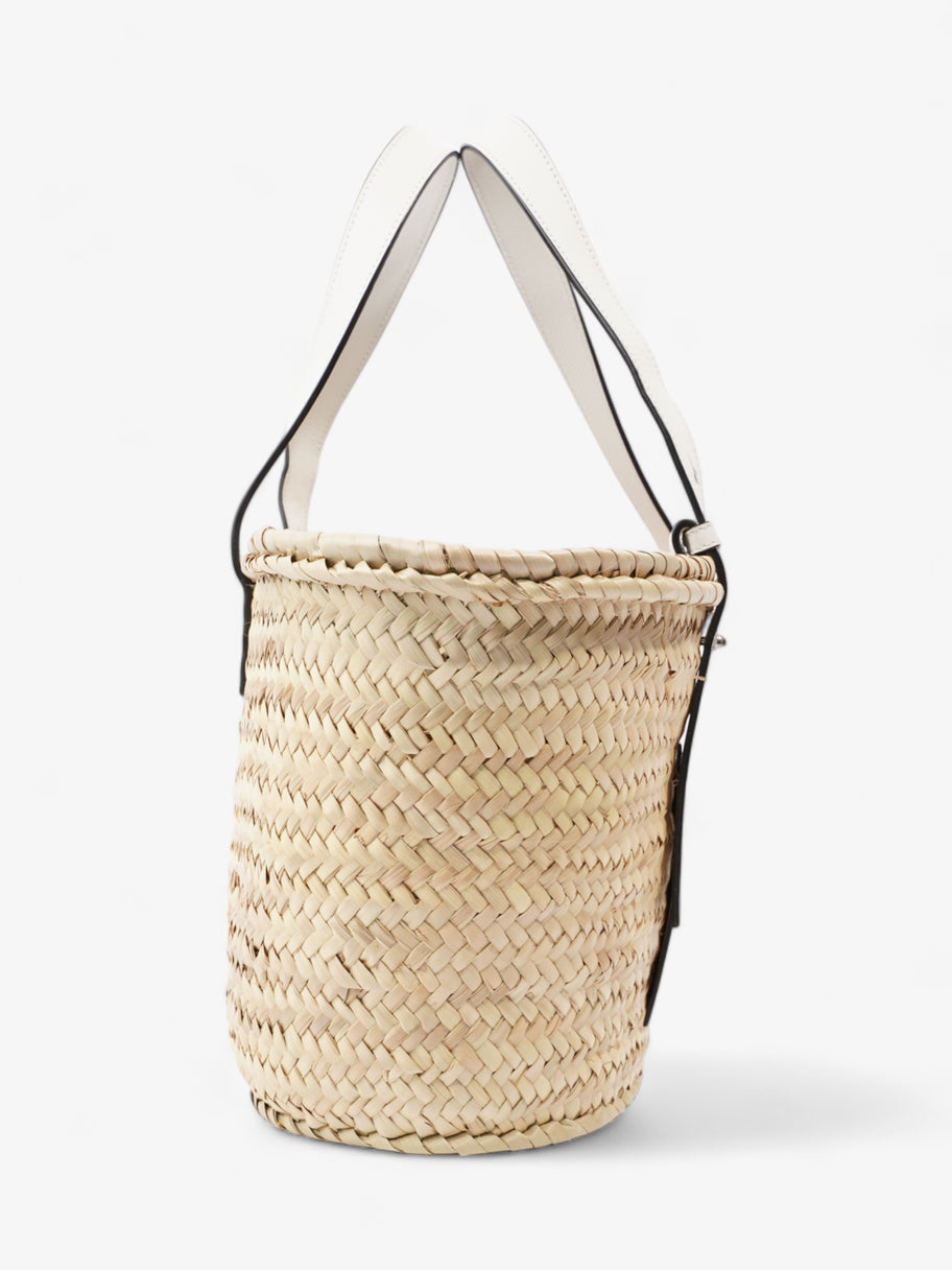 Basket Bag Natural / White Raffia Medium Image 5