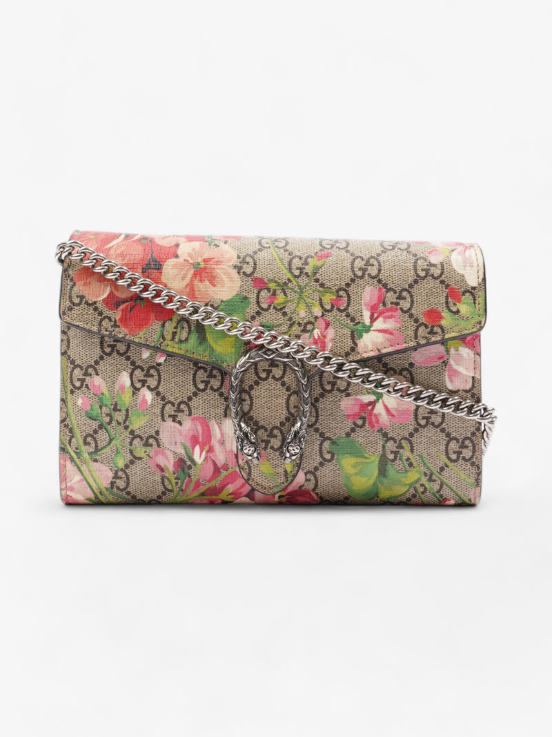  Dionysus Chain Wallet GG Blooms Supreme Coated Canvas