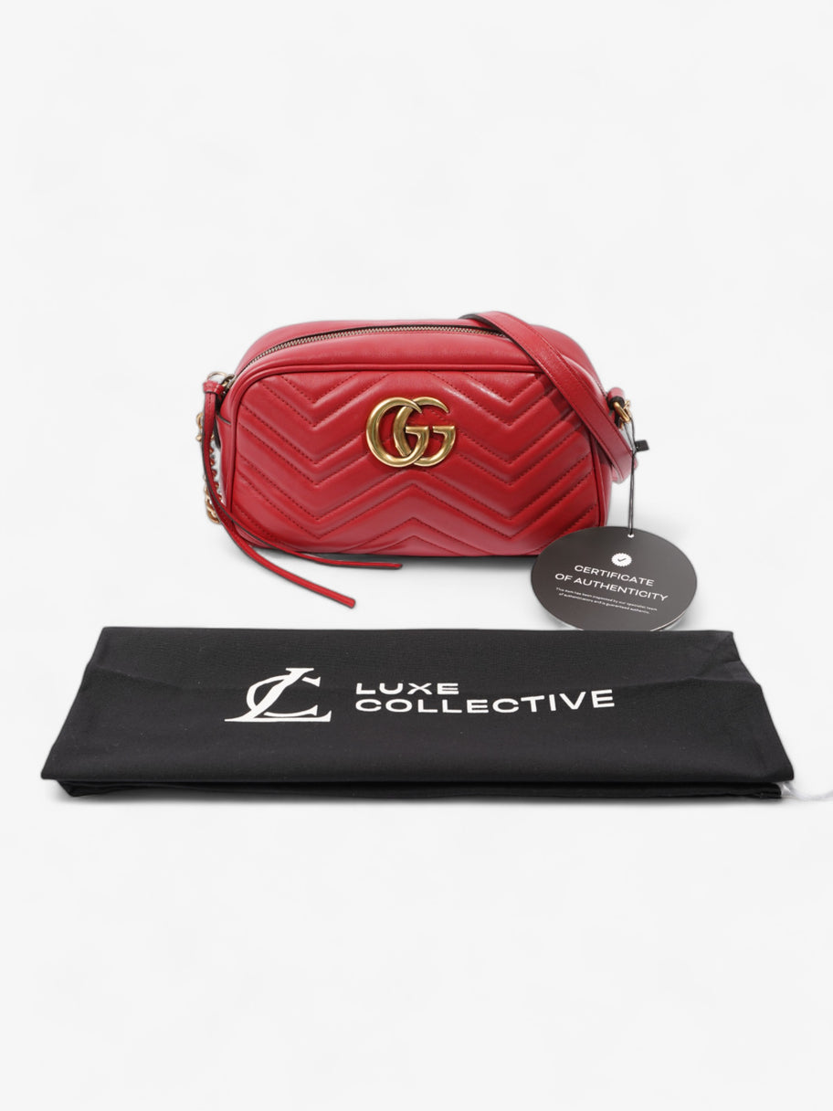 GG Marmont Red Matelasse Leather Small Image 9