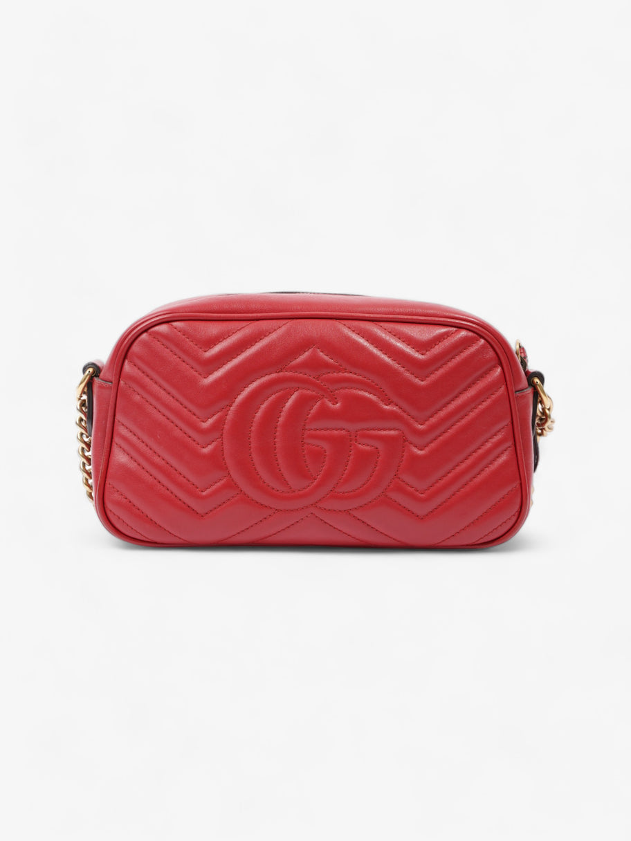 GG Marmont Red Matelasse Leather Small Image 4