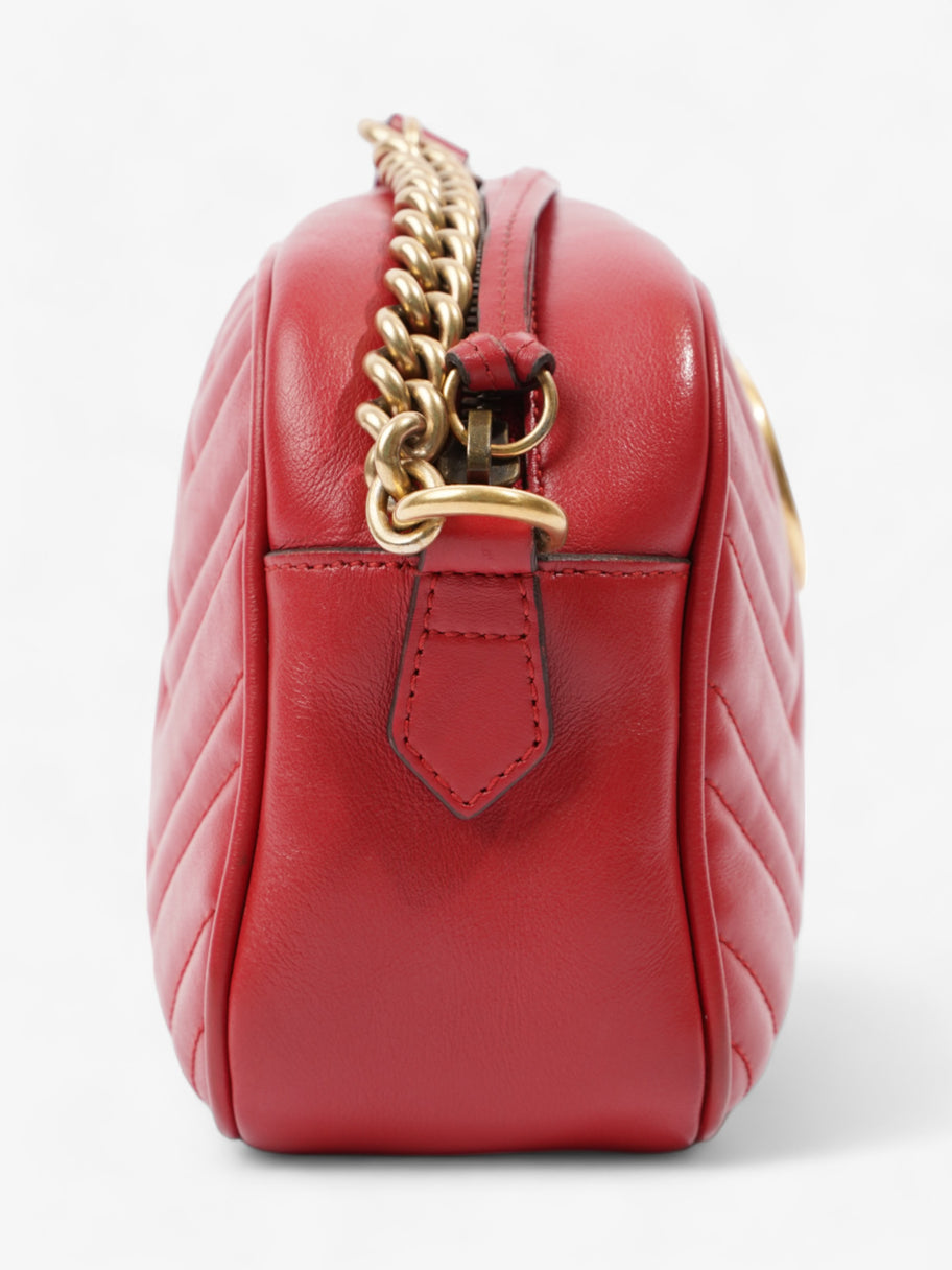 GG Marmont Red Matelasse Leather Small Image 5