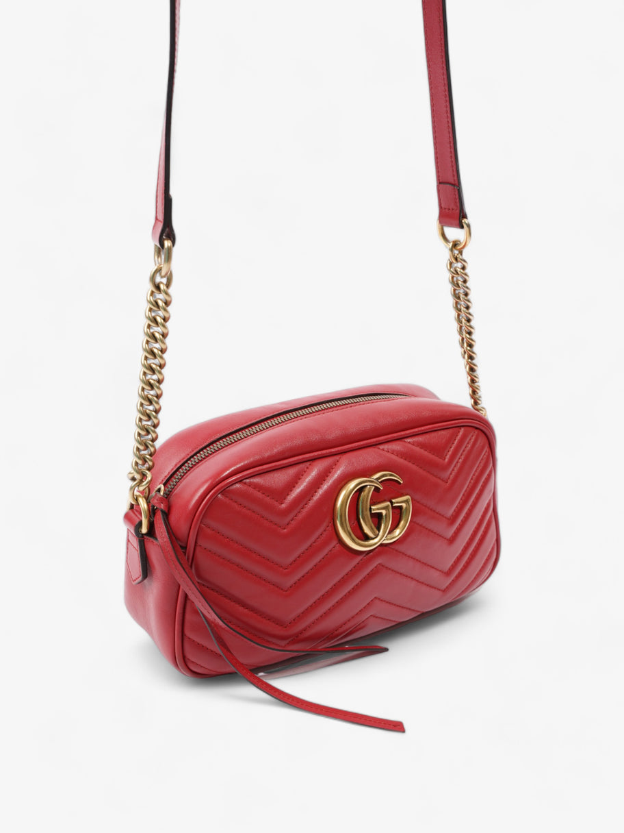 GG Marmont Red Matelasse Leather Small Image 7