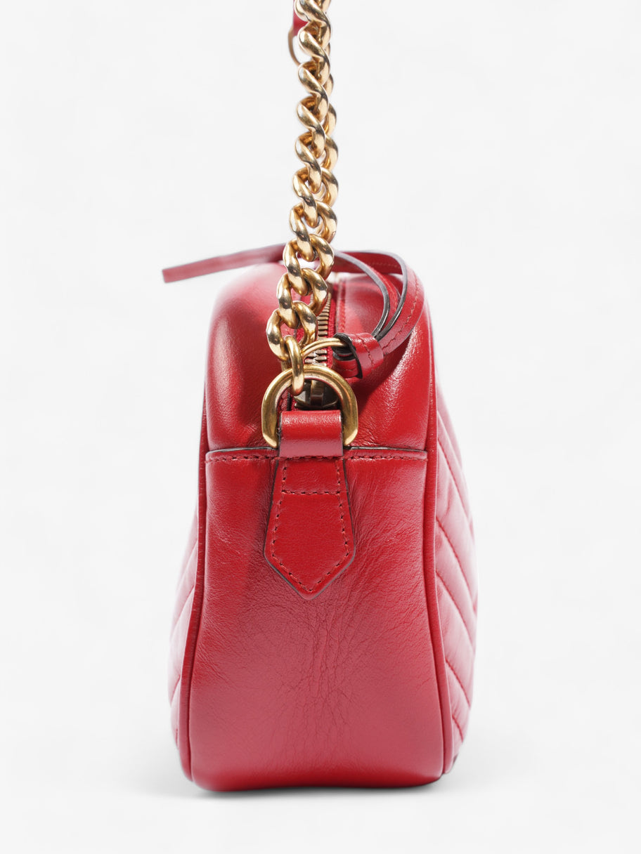 Marmont Zip Red Matelasse Leather Small Image 5