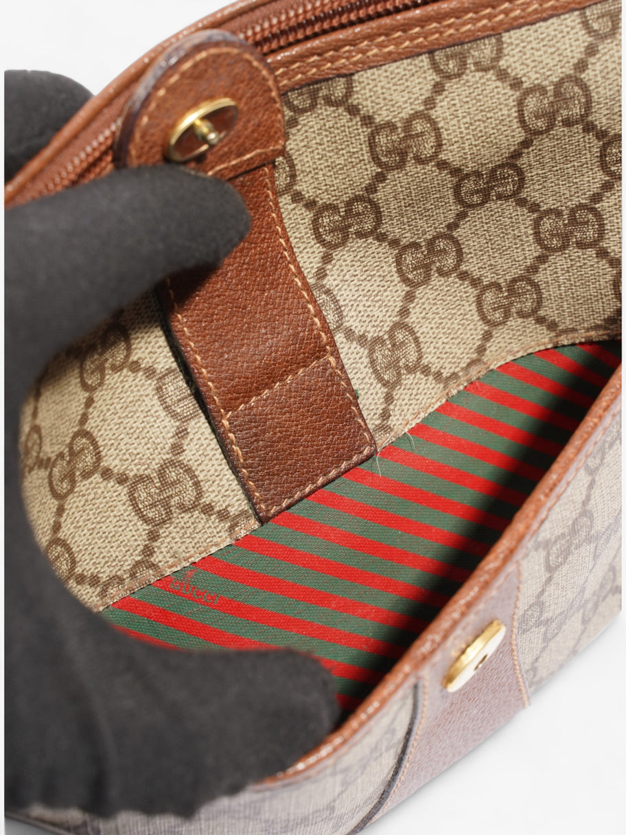 Gucci Old Gucci Sherry Line PVC & leather Shoulder bag Brown 001・58・6177 Supreme Print Coated Canvas Image 7