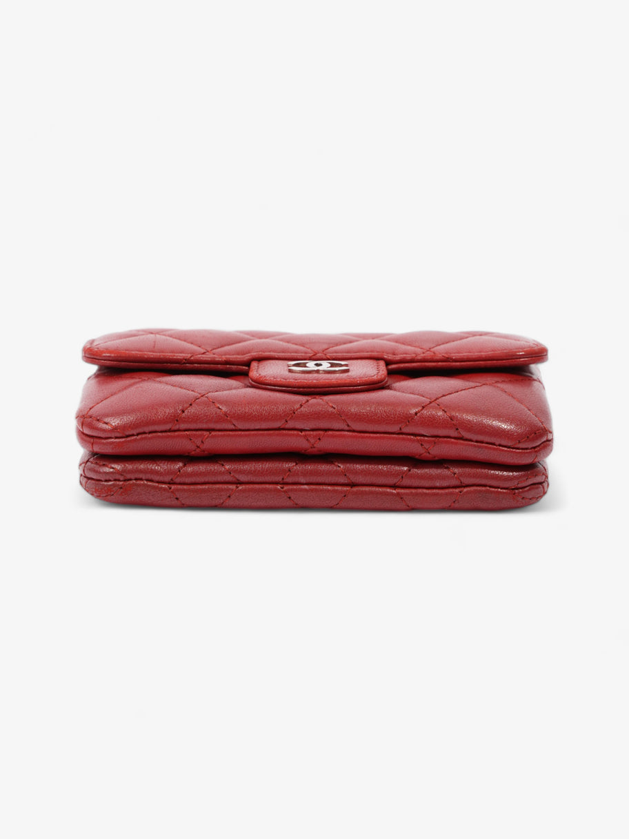 Chanel Coin Purse Red Lambskin Leather Image 5