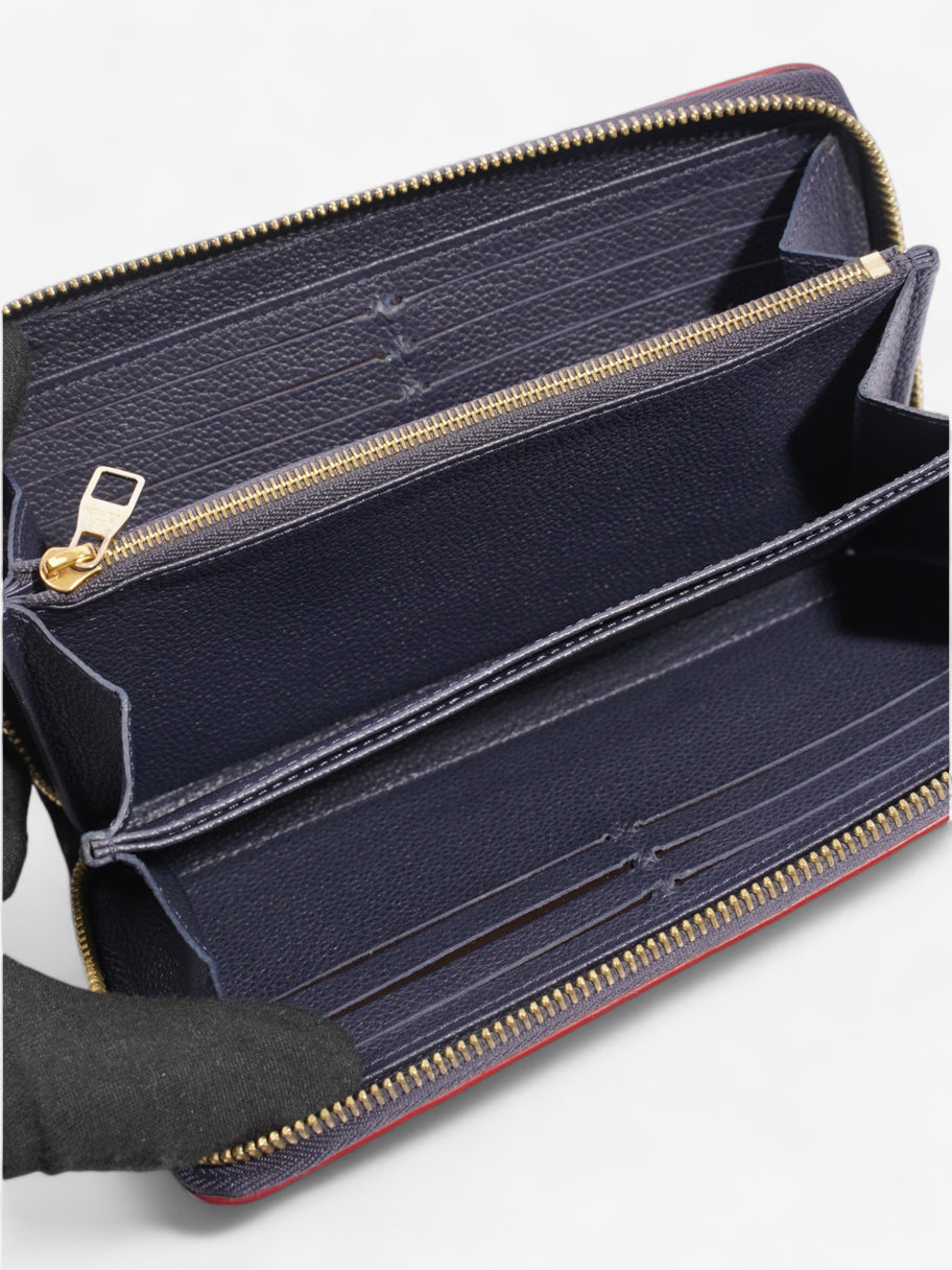 Louis Vuitton Zippy Wallet Navy Empreinte Leather Image 7