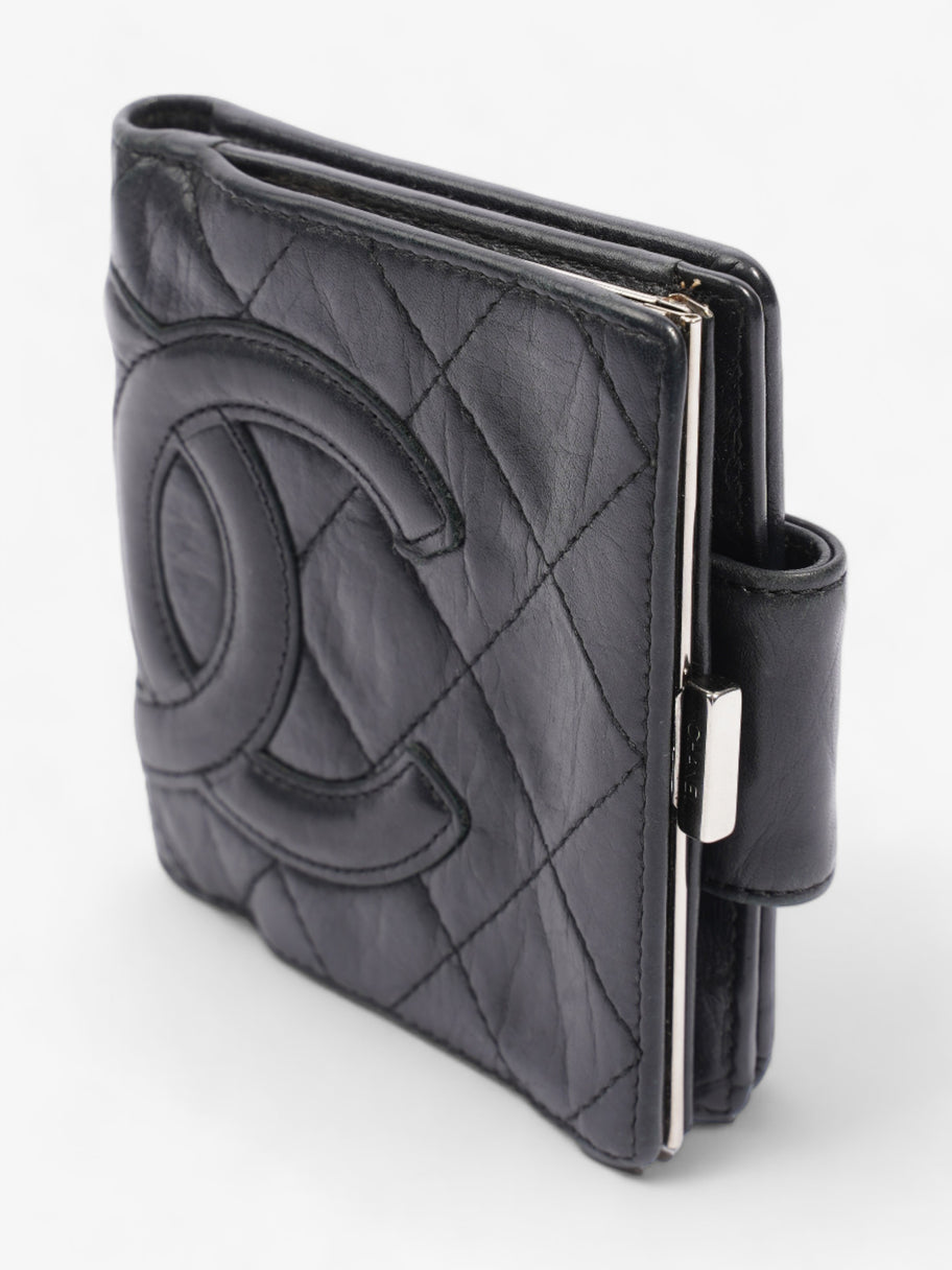 Cambon Lambskin Compact Wallet Black Lambskin Leather Image 4