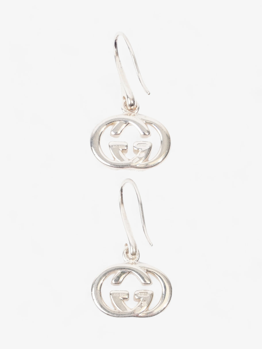 Interlocking G Drop Earrings Silver Silver Sterling Image 2