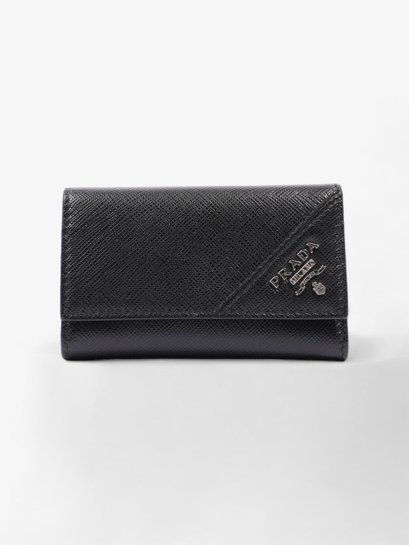 Prada Key Case Black Saffiano Leather
