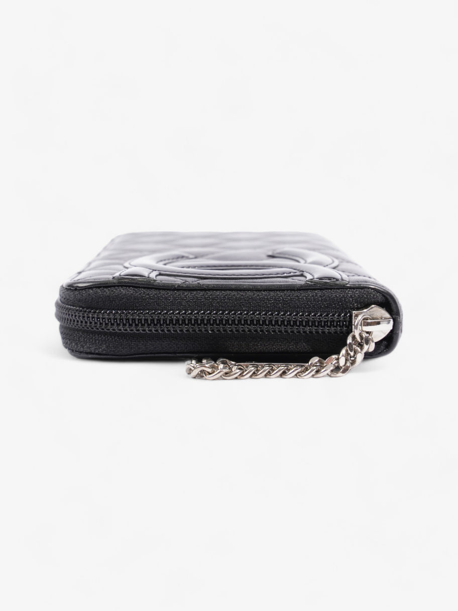 CC Zip Around Wallet Black Leather Image 4