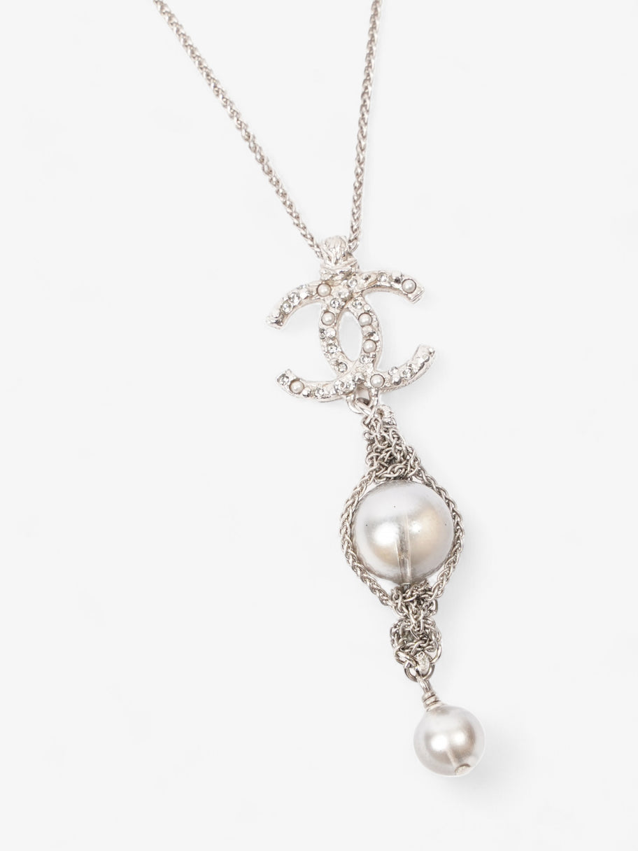 CC Pearl Drop Necklace Silver Silver Sterling Image 3