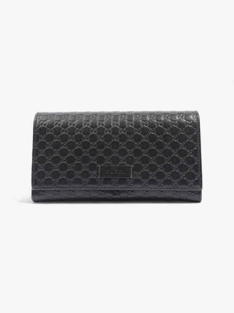  Gucci Bifold Microguccissima Wallet Black Leather