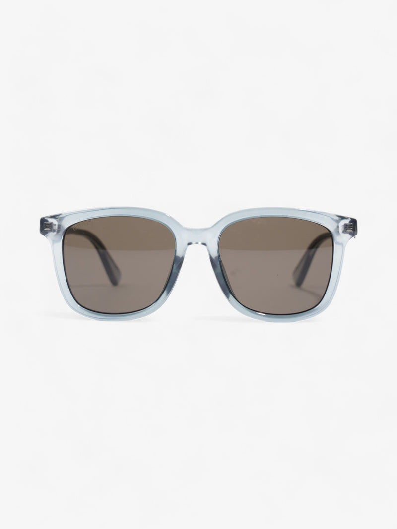  Gucci Clear Frame Sunglasses Blue Acetate 150mm