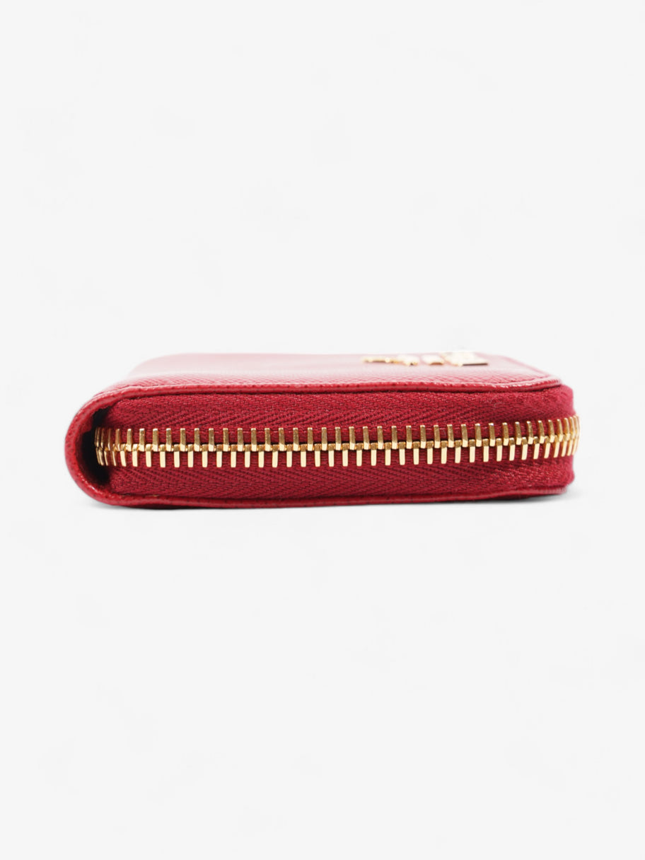 Zip Around Wallet Red Saffiano Leather Image 4