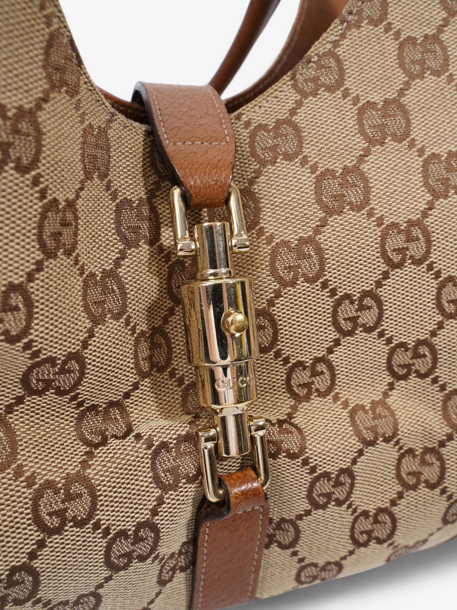 Gucci New Jackie Beige / Brown Canvas Image 7