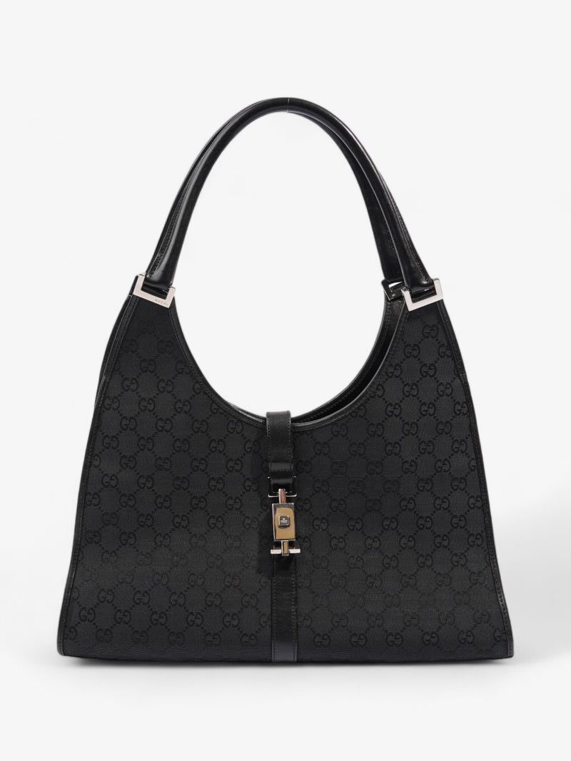  Gucci Jackie Shoulder Bag Black Canvas