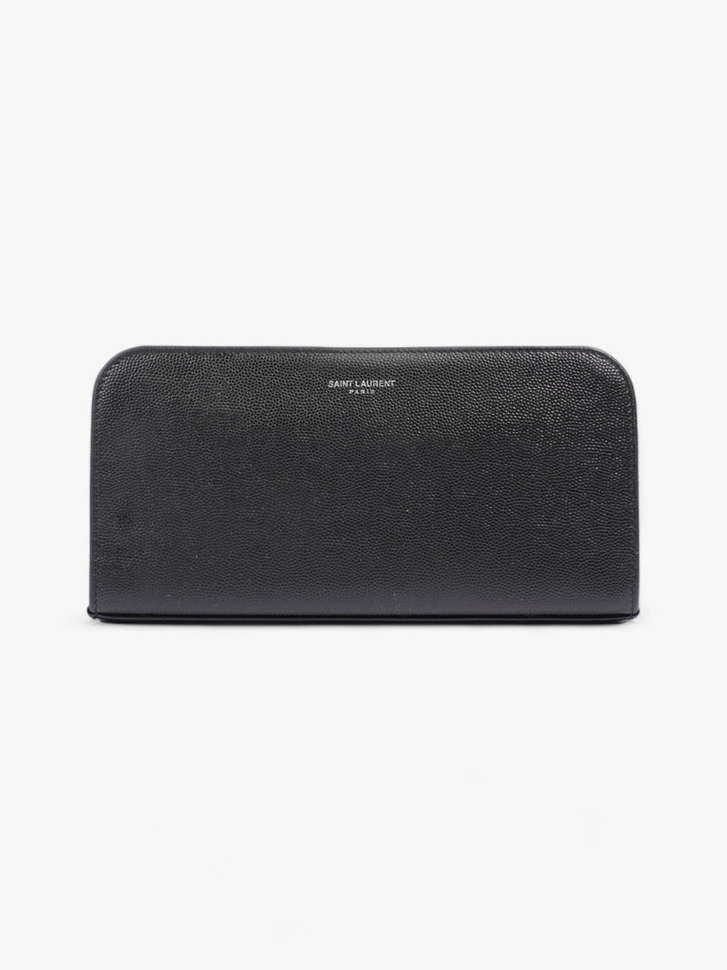  Saint Laurent Classic Zip-Around Wallet Black Leather