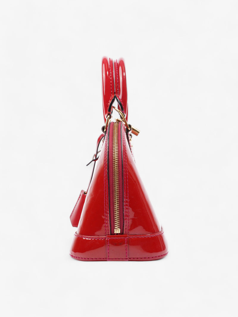  Louis Vuitton Alma Red Monogram Vernis Leather BB
