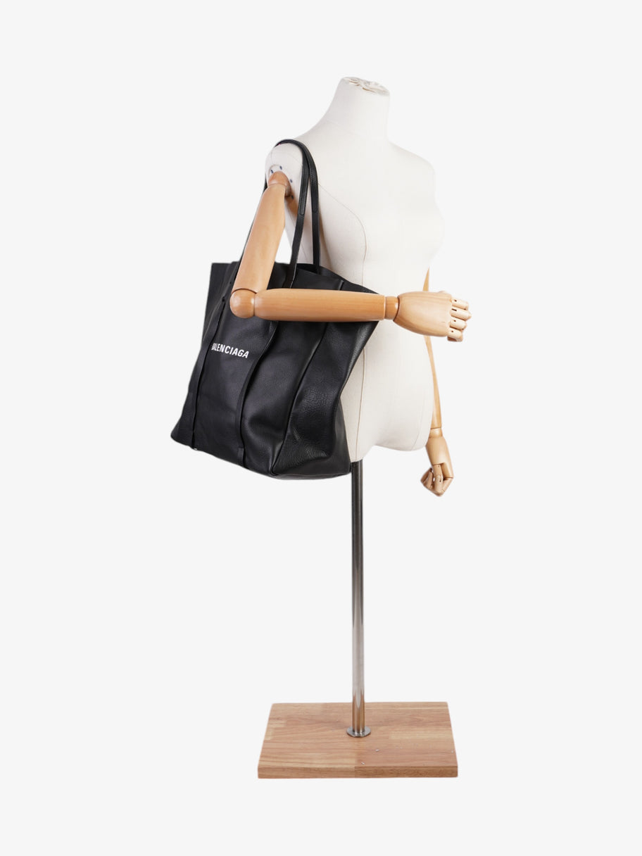 Balenciaga Everyday Tote Black White Leather Medium Luxe Collective