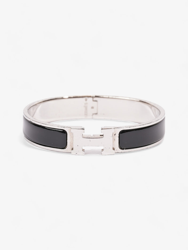  Hermes Clic H Silver / Black Enamel PM