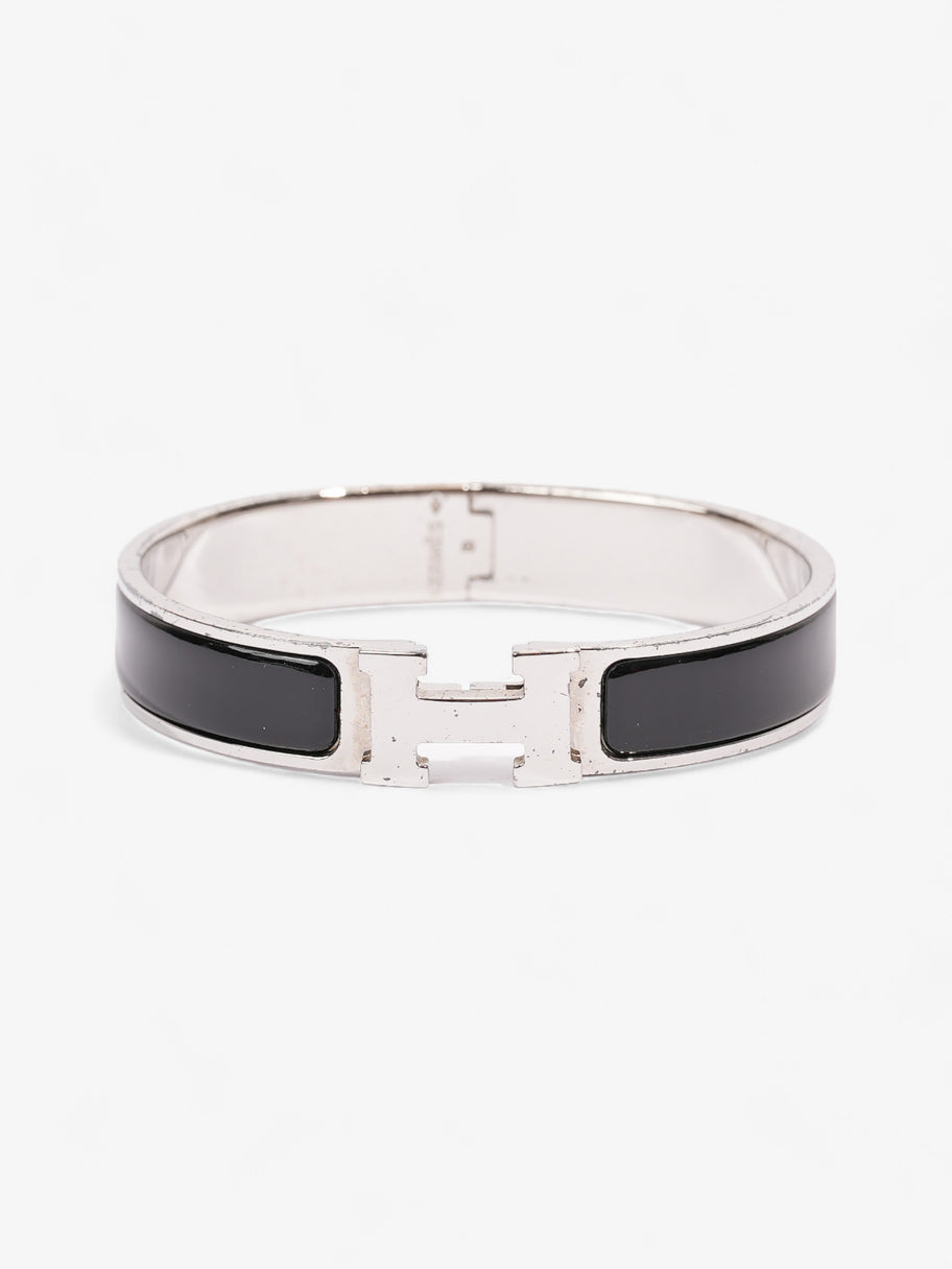 Hermes Clic H Silver / Black Enamel PM Image 1