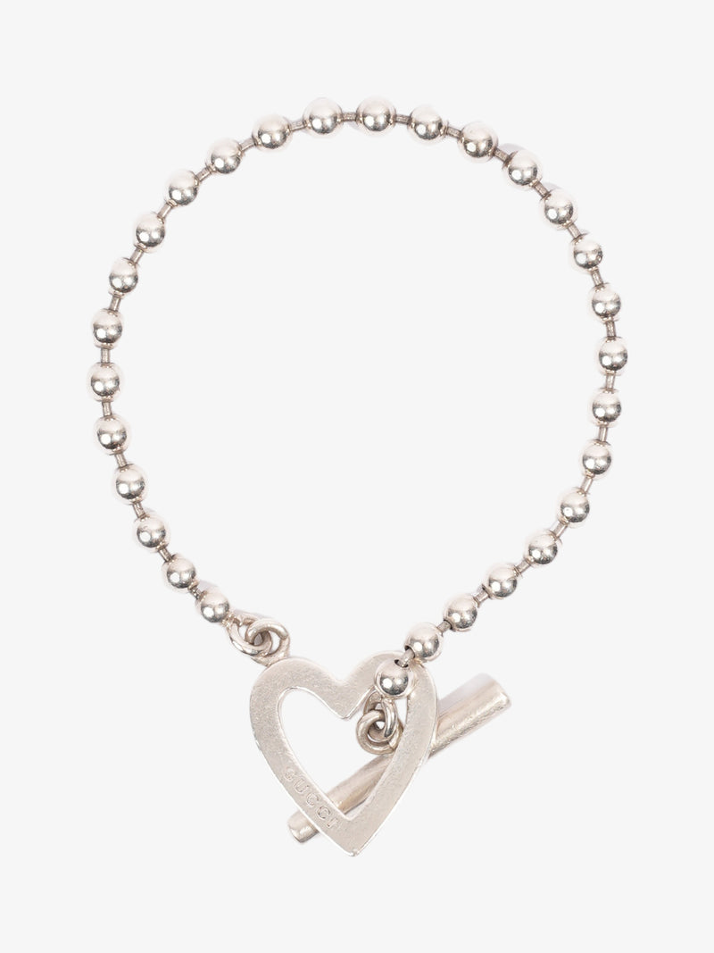  Gucci Heart Bracelet Silver Silver Sterling