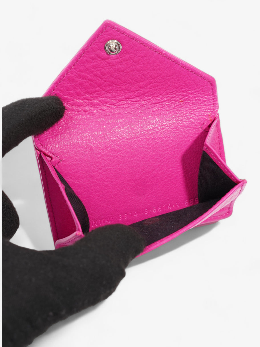 Balenciaga Papier Compact Wallet Neon Pink Leather Mini | Luxe Collective