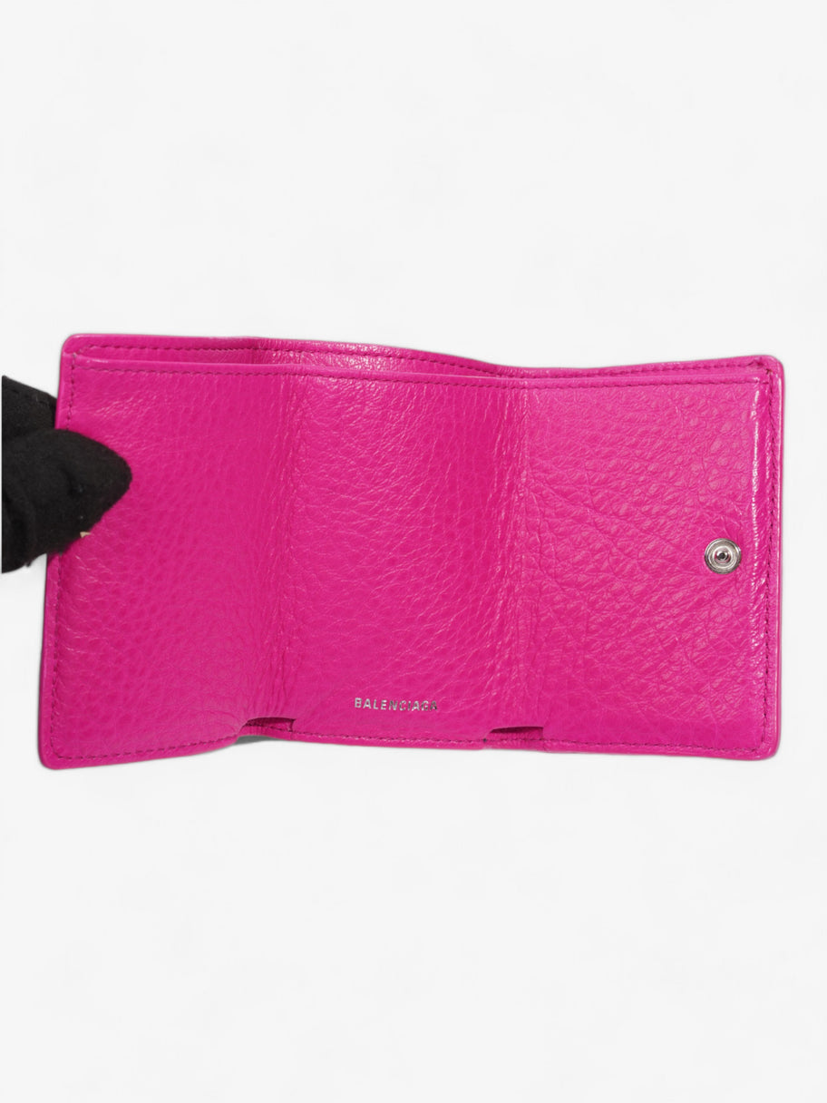 Balenciaga Papier Compact Wallet Neon Pink Leather Mini Luxe Collective