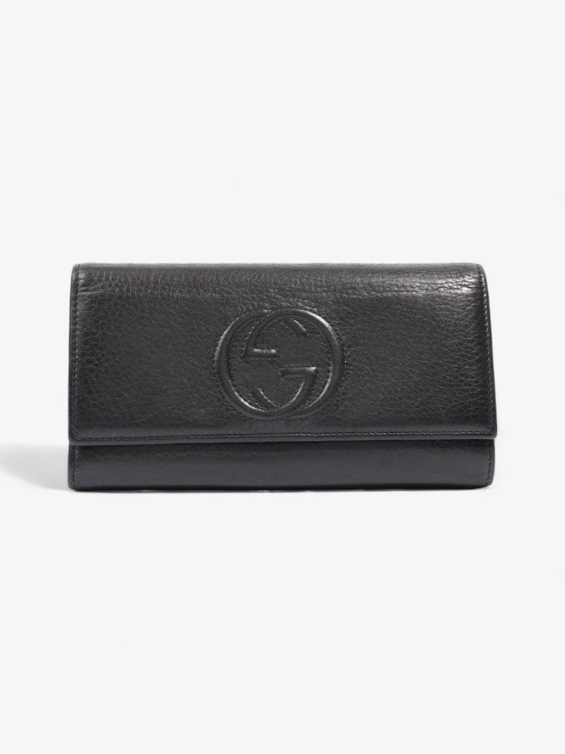  Gucci Gucci Soho Long Wallet Black Leather