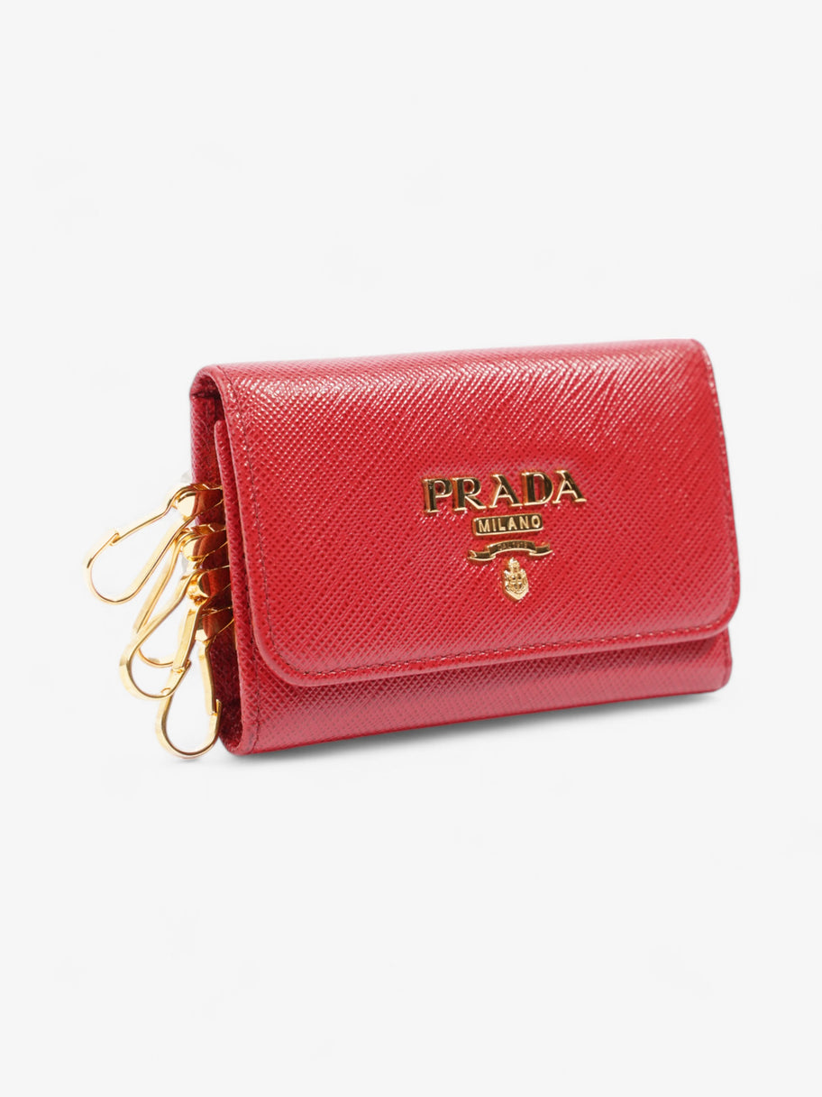 Prada Key Case Red Saffiano Leather Luxe Collective