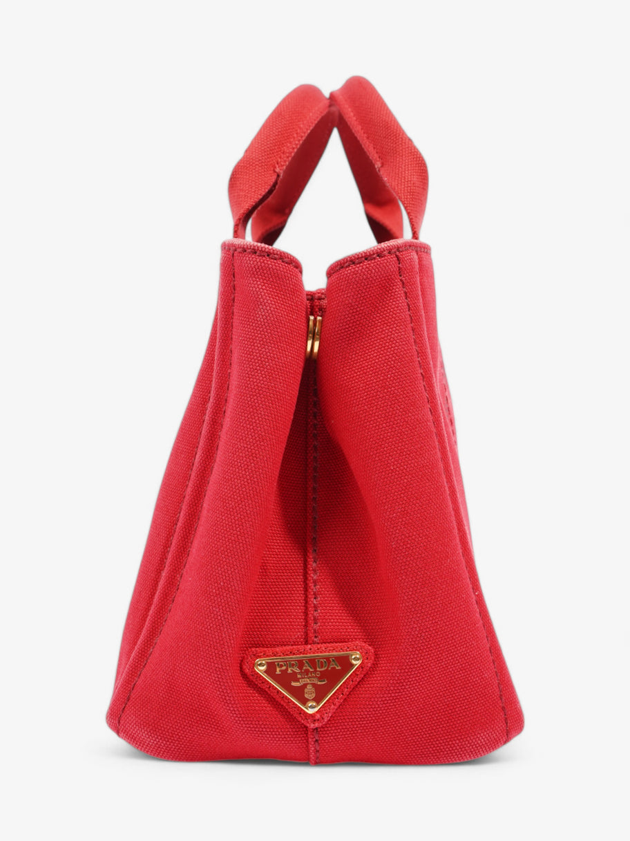 Prada Canapa Tote Red Cotton Image 5