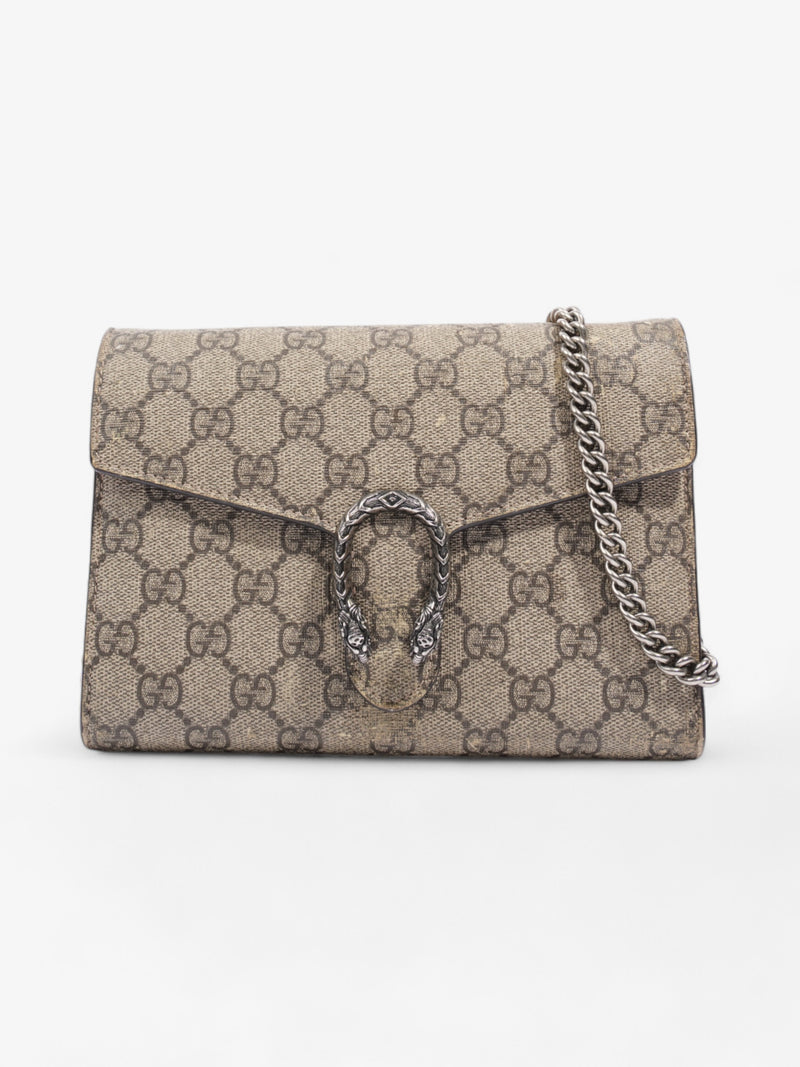  Gucci Dionysus Chain Wallet GG Supreme Coated Canvas